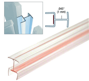 CRL Clear Copolymer Strip for T-Joint Junctions Where 3 Glass Panels Meet - 10.8mm Laminated Glass