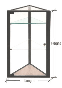 CRL Flat Black Model D7060 Custom Triangle Showcase Frame