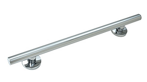 CRL Polished Stainless Straight 18" Round Grab Bar