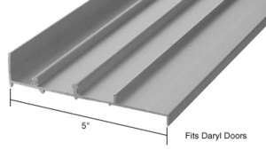 CRL Aluminum OEM Replacement Patio Door Threshold for Daryl Doors - 5" Wide x 6' Long