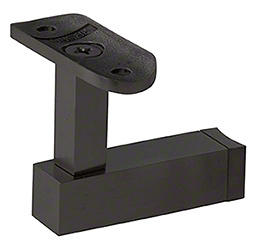 CRL Matte Black Shore Series Post Mounted Hand Rail Bracket