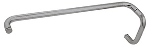 CRL Brushed Nickel 6" Pull Handle and 24" Towel Bar BM Series Combination Without Metal Washers