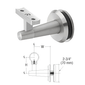 CRL-Blumcraft® Pacific Series Brushed Stainless Glass Mounted Hand Rail Bracket