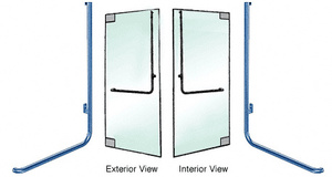 CRL-Blumcraft® Custom Painted Right Hand Reverse Glass Mount "D" Exterior Top Securing Dummy Handle