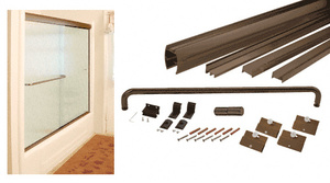 CRL Oil Rubbed Bronze 60" x 72" Cottage DK Series Sliding Shower Door Kit with Metal Jambs for 1/4" Glass