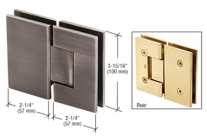 CRL Antique Brushed Nickel Vienna 180 Series Glass-to-Glass Hinge