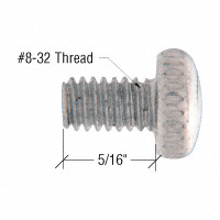 CRL Mill Finish 8-32 x 5/16" Knurled Thumb Screws