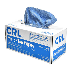 CRL Blue Microfiber All Purpose Wipes 50/bx