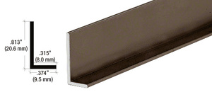 CRL Duranodic Bronze Aluminum 3/8" L-Bar Extrusion