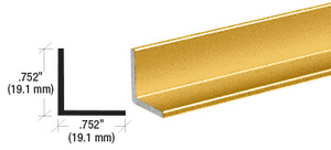 CRL Brite Gold Anodized 3/4" Aluminum Angle Extrusion