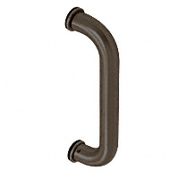 CRL Dark Bronze 8" Aluminum Door Mounted Standard Pull Handle