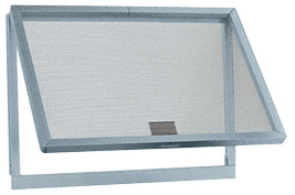 CRL Mill Finish Aluminum Screen Wicket with Aluminum Screen Wire