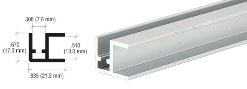 CRL Satin Anodized Aluminum Base Rail Extrusion