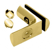 CRL Polished Brass Hydroslide 90 Degree Wall-to-Glass Bracket