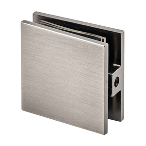 Brushed Pewter 2" x 2" (51 x 51 mm) Wall Mount Designer Series Glass Clip