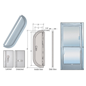 CRL Satin Anodized 2-5/8" x 16" Deluxe Mail Slot With Glass Channel Bar and Latch