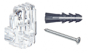 CRL 1/4" Clear Mirror Clip, Screw and Anchor Set