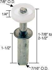 CRL 7/8" Bi-Fold Door Top Guide Wheel for Acme and Cox