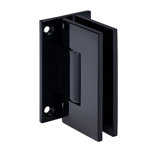 CRL All Black Geneva 337 Series Adjustable Wall Mount Full Back Plate Hinge