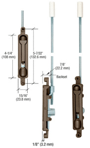 CRL Dark Bronze 1/8" Offset Flush Bolt