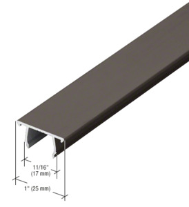 CRL-U.S. Aluminum 1/4" Pocket Insert, Dark Bronze/Black Anodized Class 1 - 21'-2"