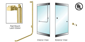 CRL-Blumcraft® Satin Brass Right Hand Reverse Rail Mount Keyed Access "Z" Exterior Top Securing Panic Handle