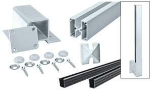 CRL Mill 1100 Series Center Fascia Mount Post Kit