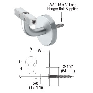 CRL-Blumcraft® Imperial Series Mill Aluminum Wall Mounted Hand Rail Bracket