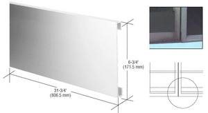 CRL Aluminum 10" Bottom Door Rail Adaptor