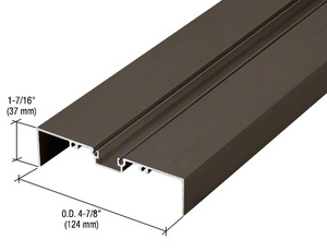 CRL 487 Bronze Anodized OfficeFront™ Shallow Pocket Glazing Insert - 24'2"