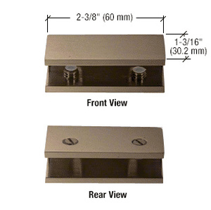 CRL Brushed Bronze No-Drill Fixed Panel Glass Clamp