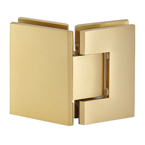 CRL Satin Brass Geneva 045 Series 135 Degree Glass-to-Glass Hinge