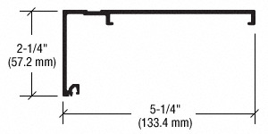 CRL-U.S. Aluminum Wall Jamb for 1/4" Glass - 24'-2", Clear Anodized Class 1