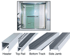 CRL Brite Anodized Frameless Double "MK" Series Sliding Shower Door Kit - 60" W x 72" H for 3/8" Glass