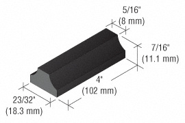 CRL-U.S. Aluminum Setting Blocks For 1/4" to 3/8" Glazing - 20/Pk