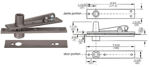 Rixson® Heavy-Duty Center-Hung Top Pivot with Dark Bronze Cover Plate