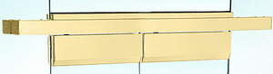 CRL Polished Brass Double Floating Header for Overhead Concealed Door Closers - for 72" Wide Opening