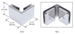 Buy SA87FBR CRL Polished Brass 3/8 Top Flat Base Glass Clip