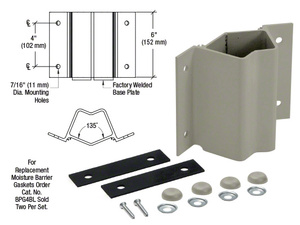 CRL Beige Gray Inside 135 Degree Fascia Mounted Bracket