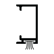 CRL-U.S. Aluminum White KYNAR® Paint Surface Door Stop with Weatherstrip, 24'-2"