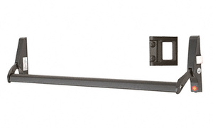 CRL Dark Bronze 48" Jackson® 10 Series Right Hand Reverse Bevel Crossbar Rim Panic Exit Device, 'S' Type Strike