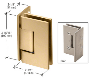 CRL Satin Brass Vienna 044 Series Wall Mount Offset Back Plate Hinge