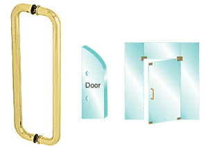 CRL Brass 24" Glass Mounted Back-to-Back Standard Pull Handle