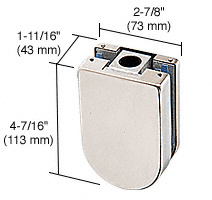 CRL Polished Stainless PTH Series Top Door Patch Fitting