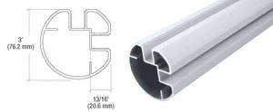 CRL Mill AWS 3" Diameter Round 90 Degree Corner Post - 60" - 60"