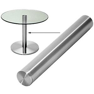 CRL Brushed Stainless 2-3/8" UV Bond Table Post - 17-13/16" Long