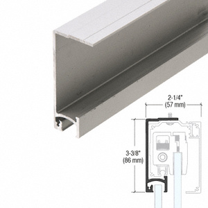 CRL285 Series Brushed Stainless Anodized Fixed Panel Adaptor for 5/16 to 3/8" - 118"