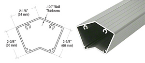 CRL Agate Gray 100 Series 42" 135º Surface Mount Post Only