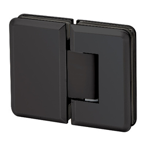 Matte Black 180º Glass to Glass Premier Series Hinge