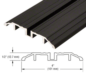 CRL Black/Bronze Anodized Custom Length Bottom Guide Threshold for OT Series Top Hung Sliders and Bi-Fold Doors